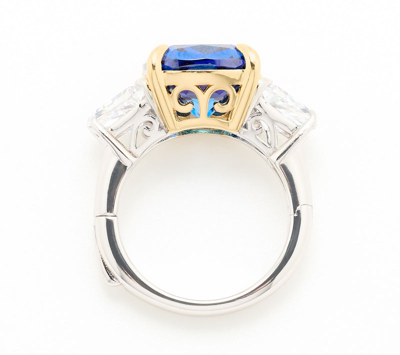 Diamonique x Jennifer Miller Cushion Cut Accessible Shank Ring — View 5
