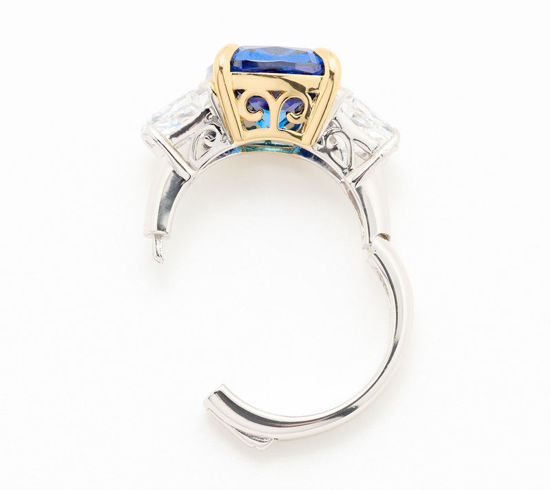 Diamonique x Jennifer Miller Cushion Cut Accessible Shank Ring — View 6