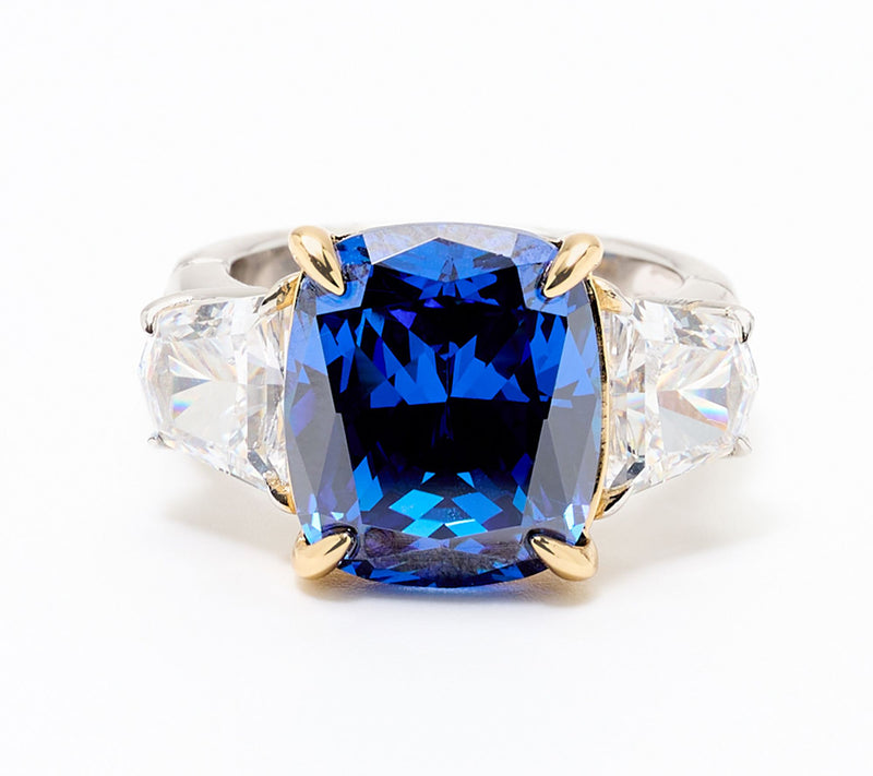 Diamonique x Jennifer Miller Cushion Cut Accessible Shank Ring — Main view