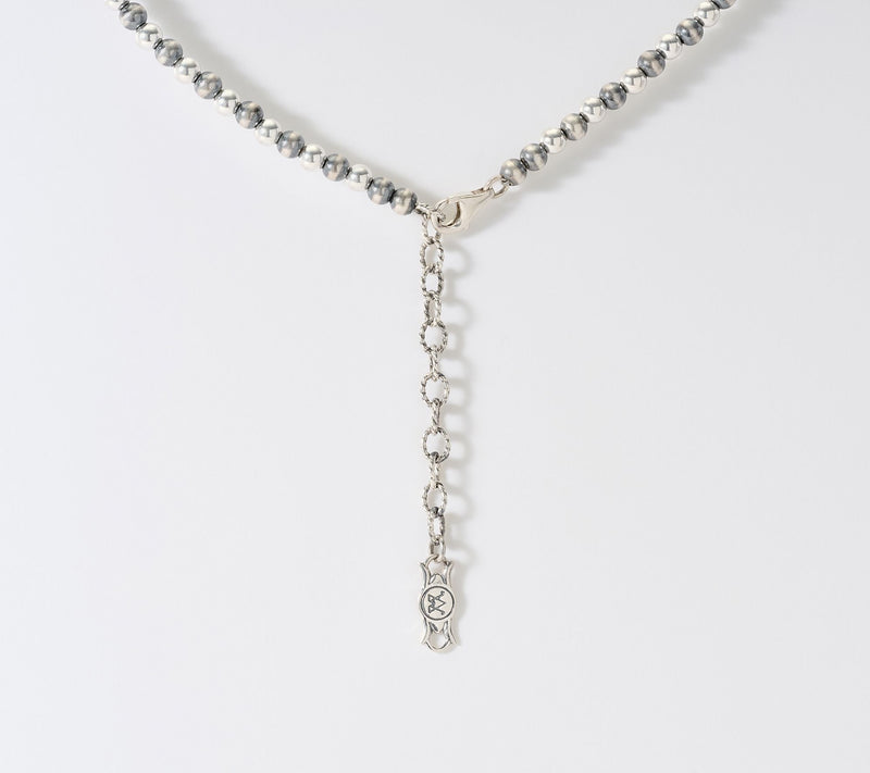American West Sterling Silver Gemstone Squash Blossom Necklace — View 3