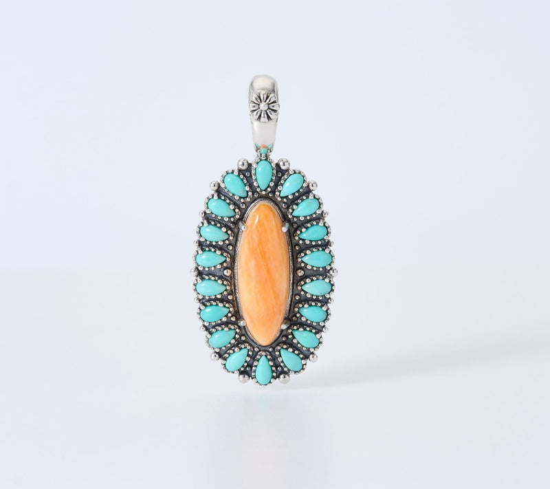 American West Sterling Silver Oval & Pear Gemstone Enhancer — Main view