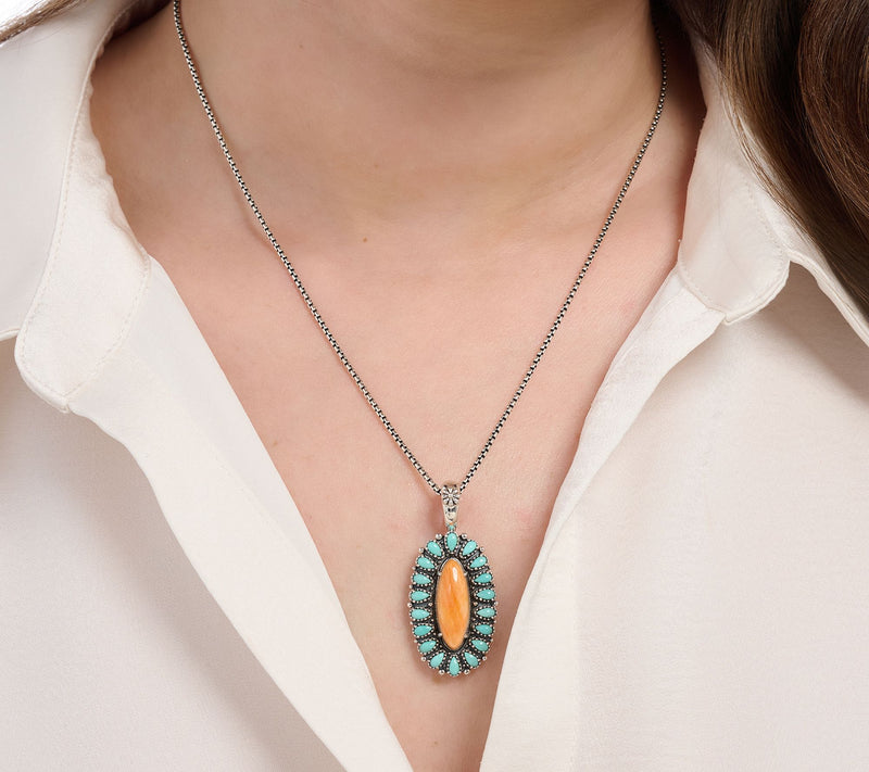 American West Sterling Silver Oval & Pear Gemstone Enhancer — View 3