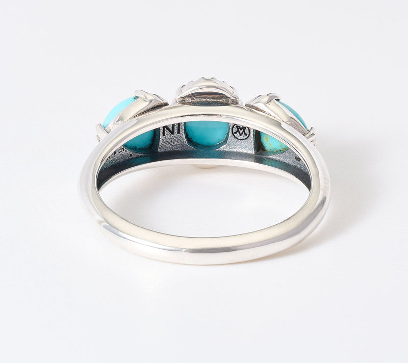 American West Sterling Silver Oval & Trillion Gemstone Ring — View 9