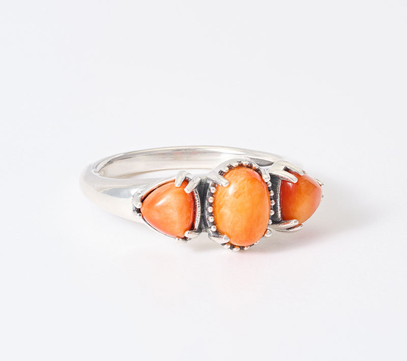 American West Sterling Silver Oval & Trillion Gemstone Ring — View 7