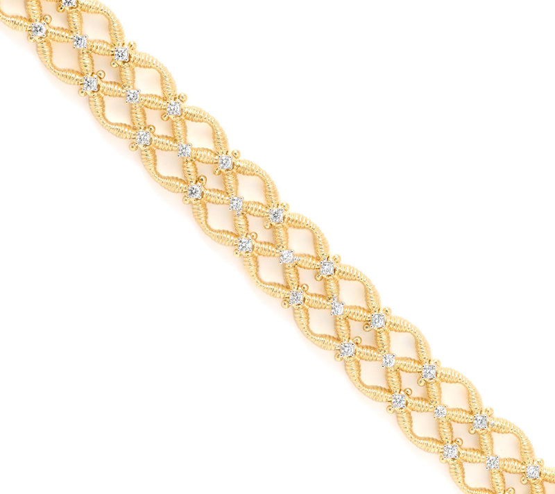 David Markstein 1.50 cttw Lab Grown Diamond Lattice Bracelet — View 6