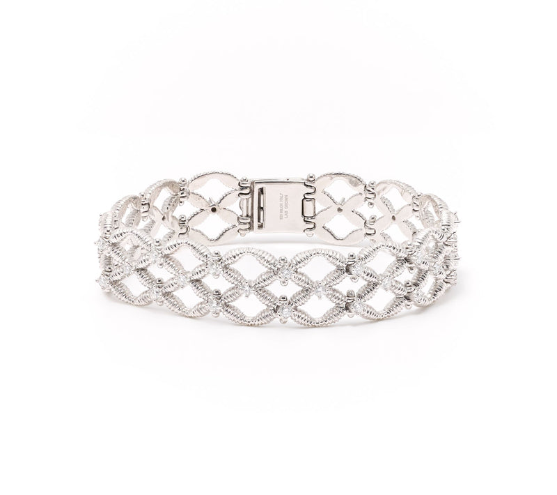 David Markstein 1.50 cttw Lab Grown Diamond Lattice Bracelet — View 3