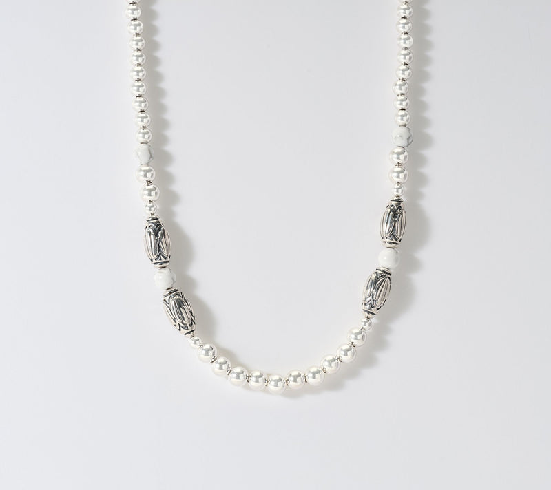 American West Sterling Silver Barrel & Gemstone Bead Necklace — View 16