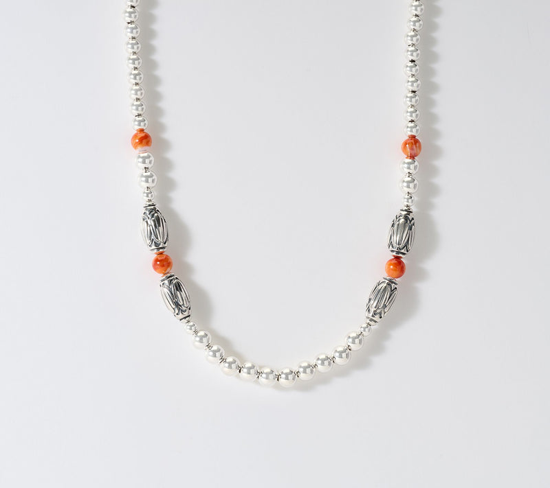 American West Sterling Silver Barrel & Gemstone Bead Necklace — View 17