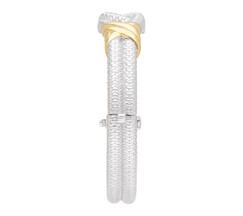 Tiffany Kay Studio Sterling Silver Two-Tone Hinged Cuff — View 3