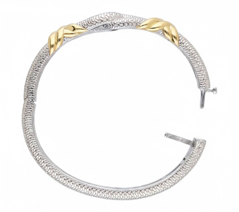 Tiffany Kay Studio Sterling Silver Two-Tone Hinged Cuff — View 4