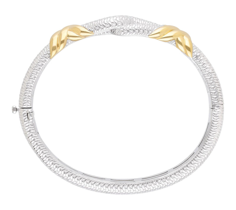Tiffany Kay Studio Sterling Silver Two-Tone Hinged Cuff — View 2