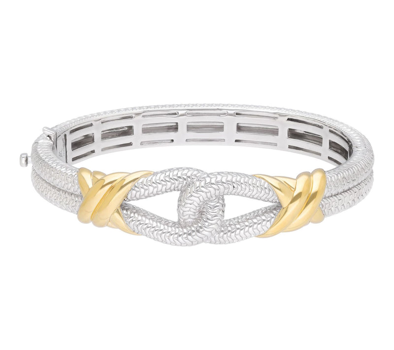 Tiffany Kay Studio Sterling Silver Two-Tone Hinged Cuff — View 7