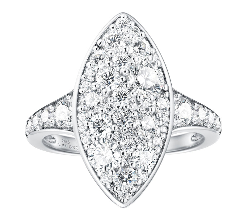 Diamonique x Jennifer Miller Cobble Stone Ring,Sterling — View 2