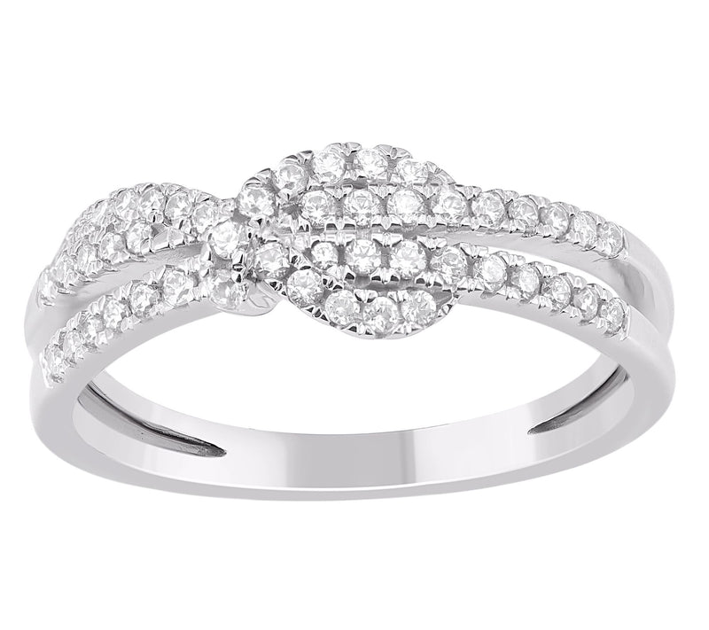 Affinity Diamond 0.30 cttw Knot Ring, 14K Gold — View 3