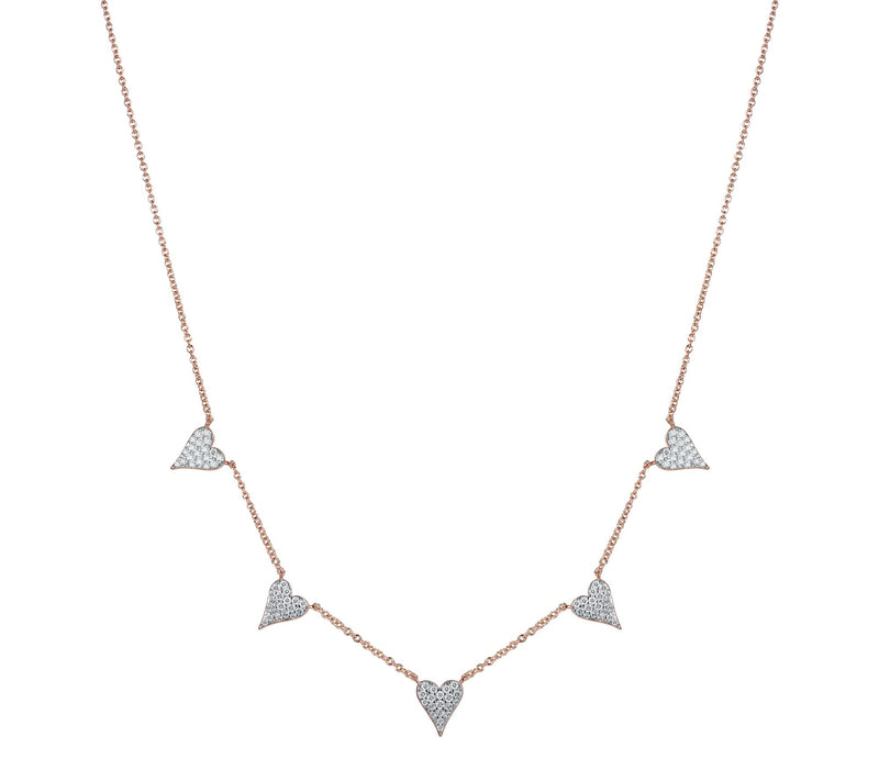 Diamonique x Jennifer Miller Heart Station Necklace, Sterling — View 9