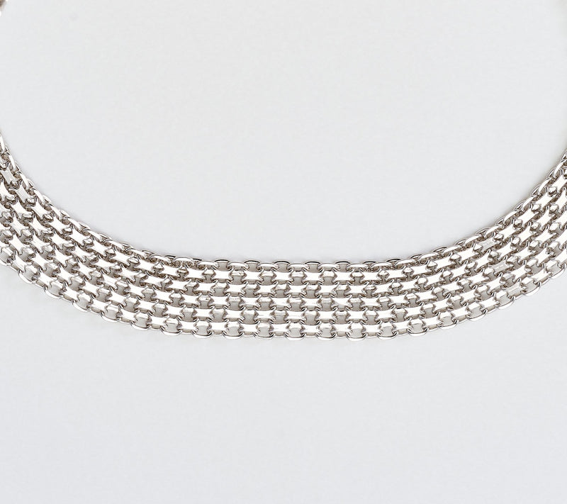 Silver Style Mesh Chain w/ Buckle Clasp Bracelet — View 3