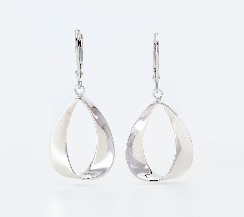 Silver Style Wired Dangle Loop Earring — View 7