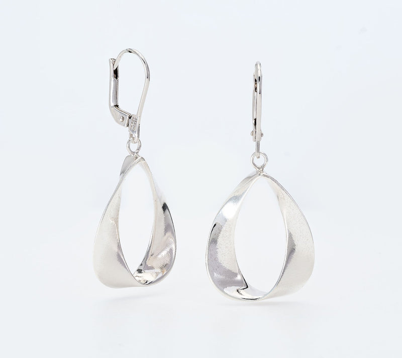 Silver Style Wired Dangle Loop Earring — View 2