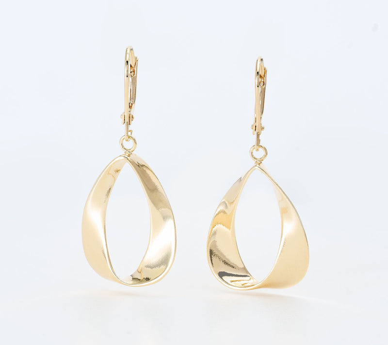 Silver Style Wired Dangle Loop Earring — View 9