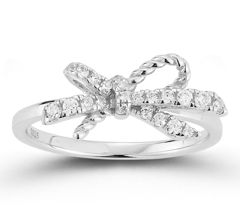 Rachel Zoe Pave Twist Knot Ring, Sterling — View 8