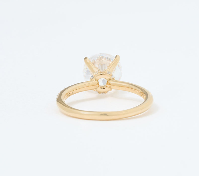 Diamonique Classics Round Solitaire & Band Ring Bridal Set — View 3