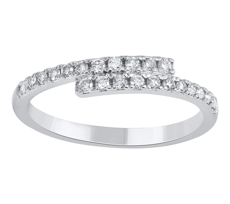 Affinity Diamonds 0.25 cttw Bypass Ring, Sterling Silver — Main view