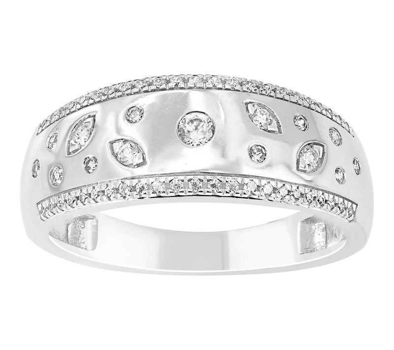 Affinity Diamonds 0.25 cttw Band Ring, SterlingSilver — Main view