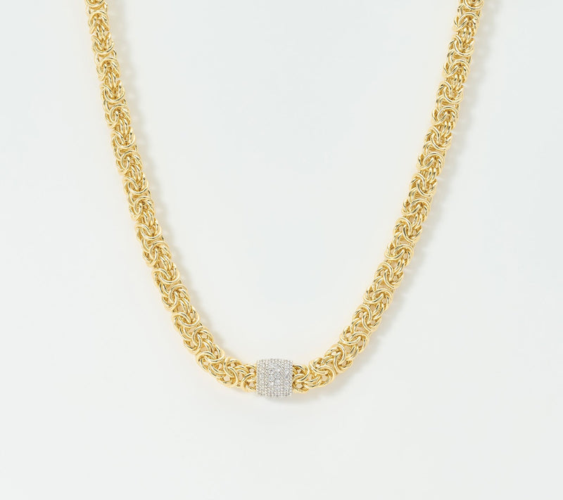 Diamonique Italia Bronze Byzantine Necklace — Main view