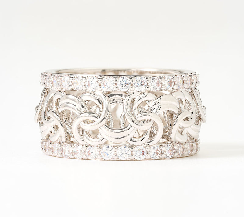 Diamonique Italia Bronze Byzanthine Ring — View 3