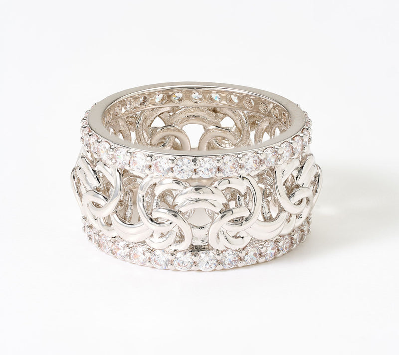 Diamonique Italia Bronze Byzanthine Ring — View 7