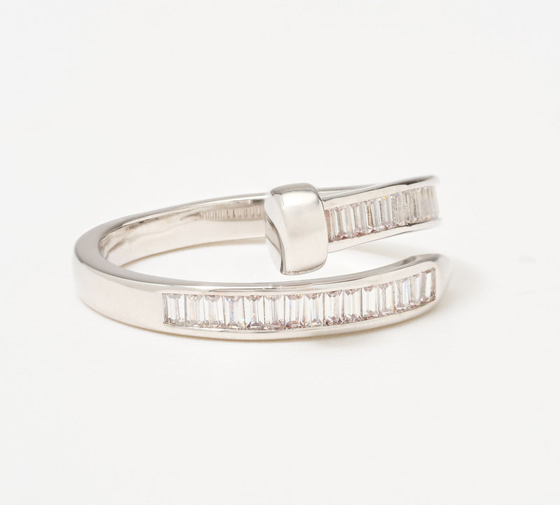 Diamonique Italia Bronze Looped Nail Ring — View 7