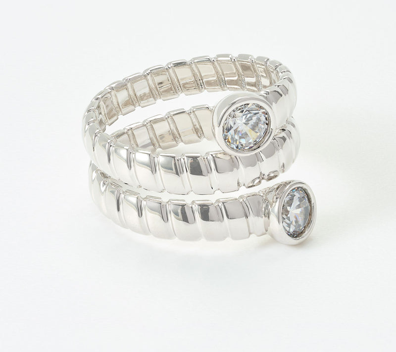 Diamonique Italia Bronze Coil Ring — View 7