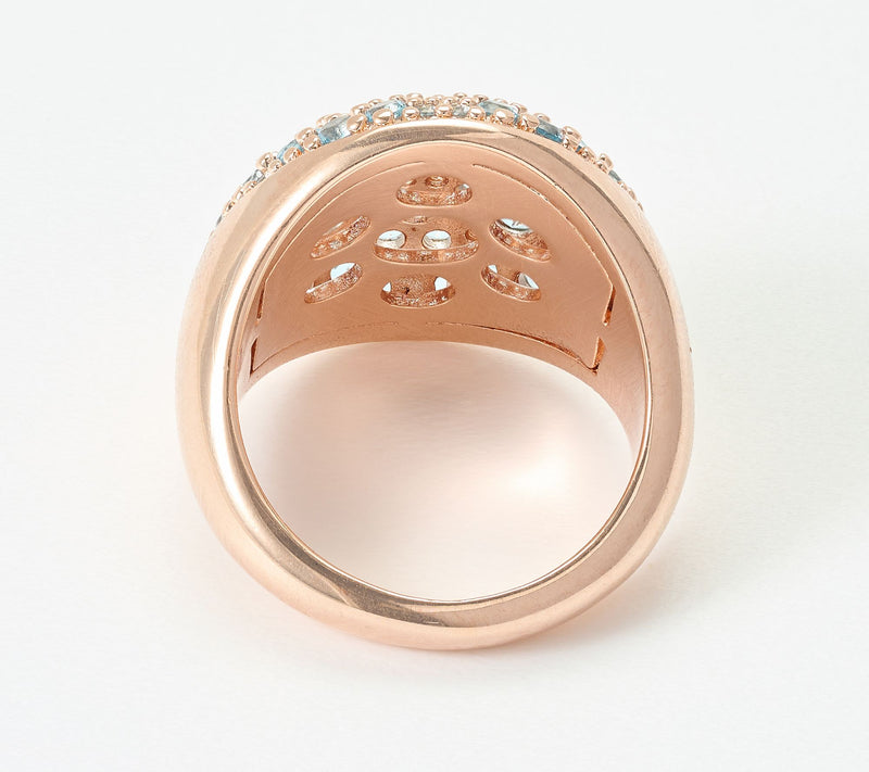 Diamonique Italia Bronze Bold Pave Cocktail Ring — View 6