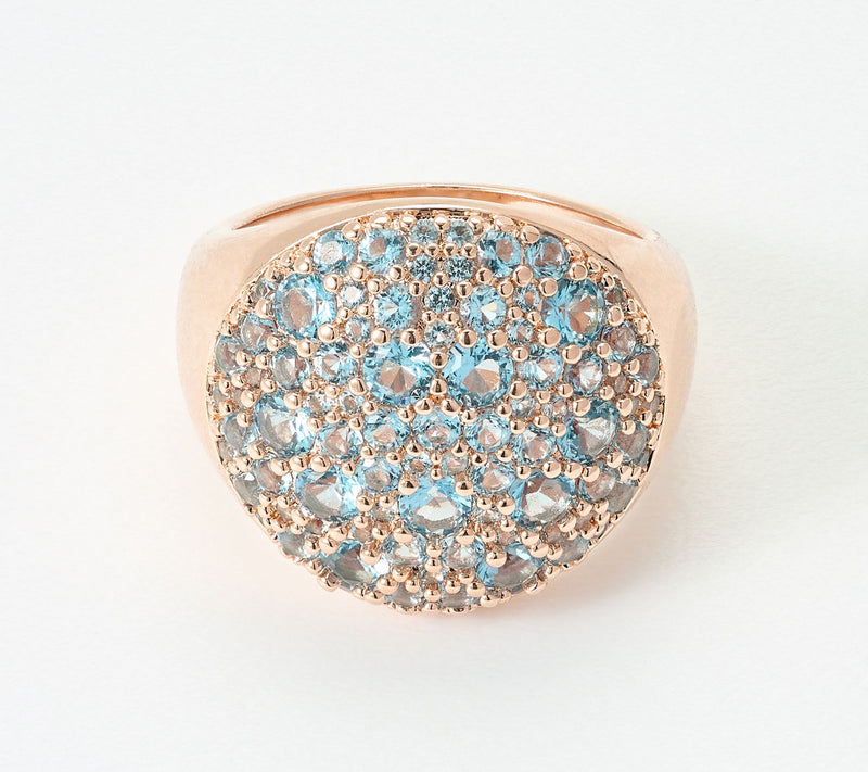 Diamonique Italia Bronze Bold Pave Cocktail Ring — View 5