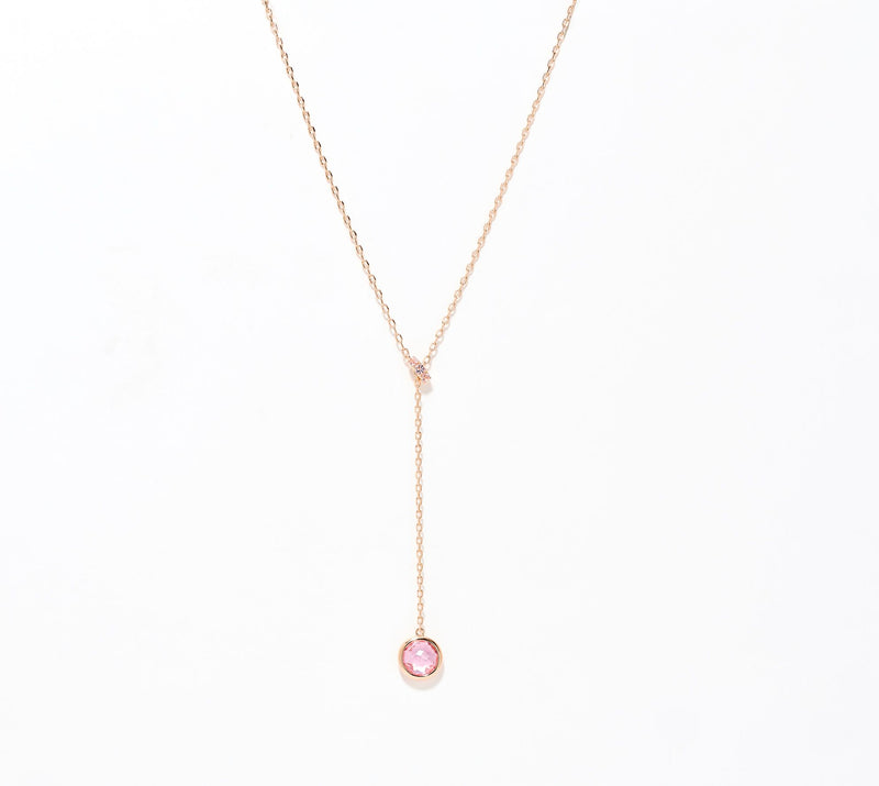 Diamonique Italia Bronze Lariat Necklace — View 5