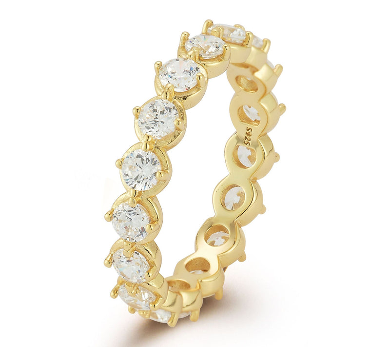 Sterlina Silver Round Band Ring, Sterling — View 2