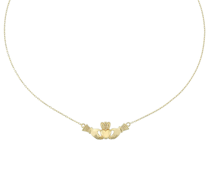 Silver Style Claddagh Necklace, Sterling — View 3