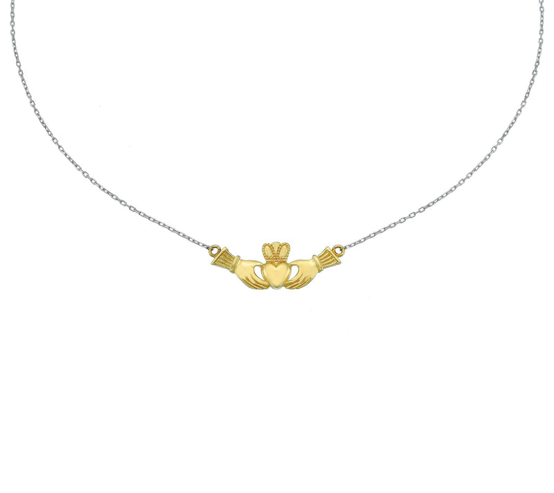 Silver Style Claddagh Necklace, Sterling — View 12