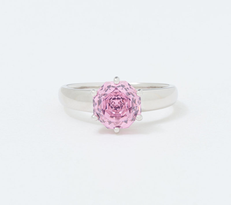 Diamonique Italia Bronze Rose Cut Solitaire Ring — View 2