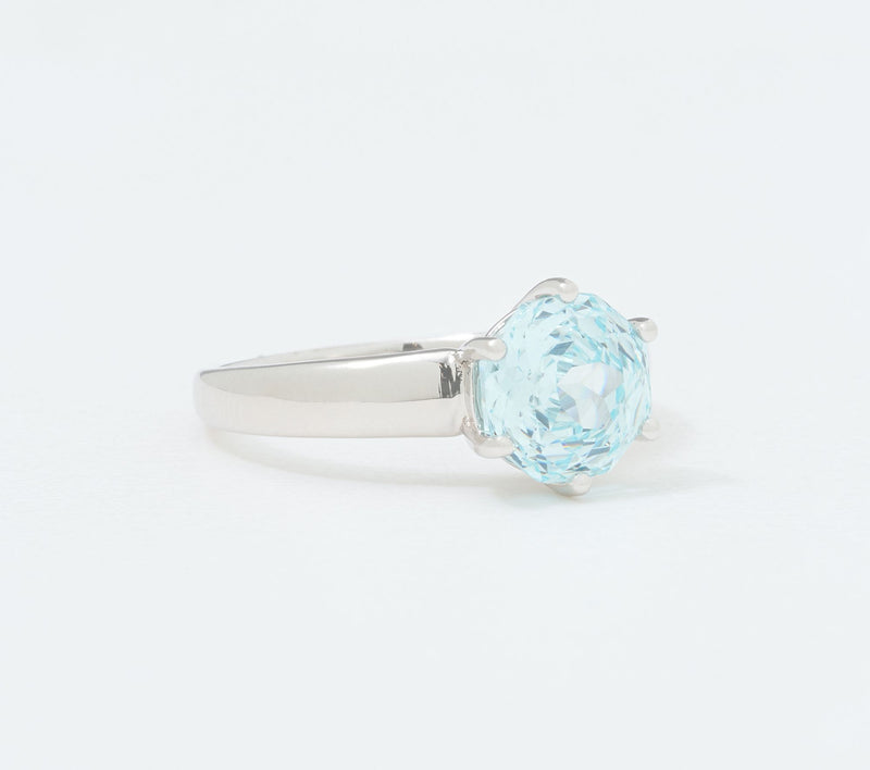 Diamonique Italia Bronze Rose Cut Solitaire Ring — View 10