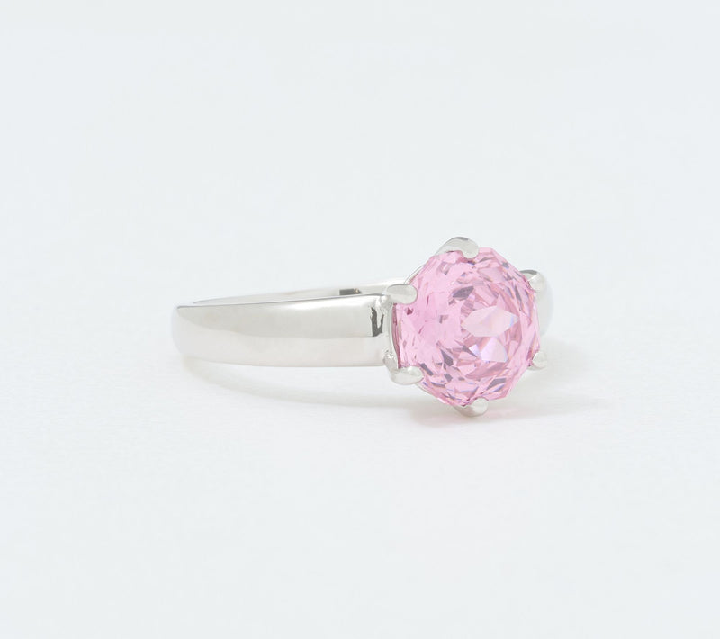Diamonique Italia Bronze Rose Cut Solitaire Ring — Main view