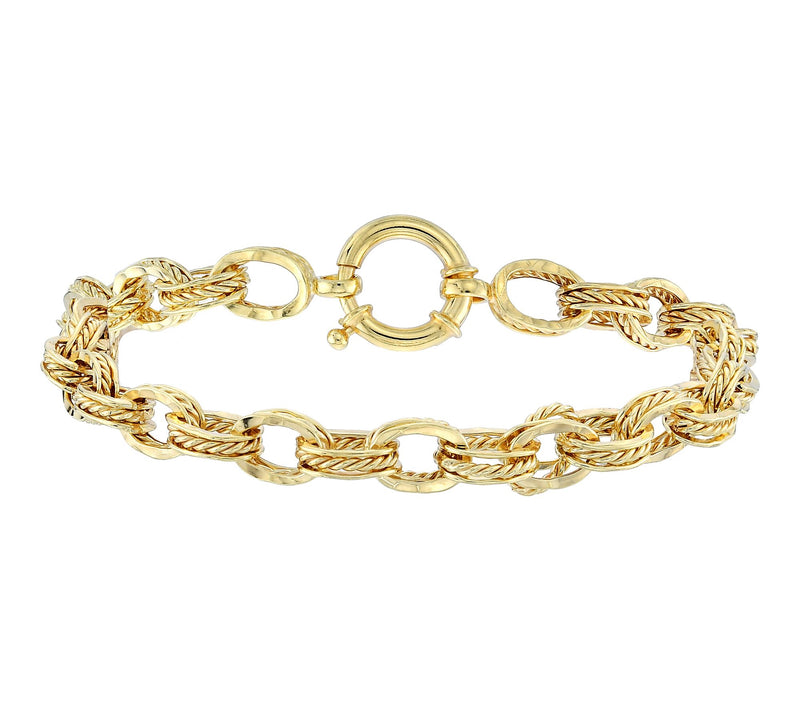 Silver Style Twisted Multi-Link Bracelet, Sterl ing — View 8