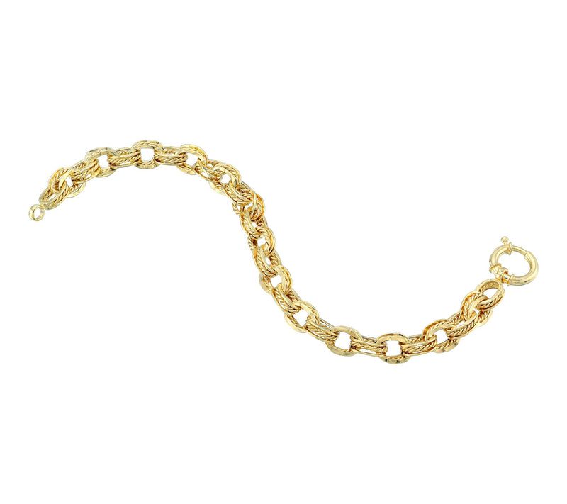 Silver Style Twisted Multi-Link Bracelet, Sterl ing — View 4