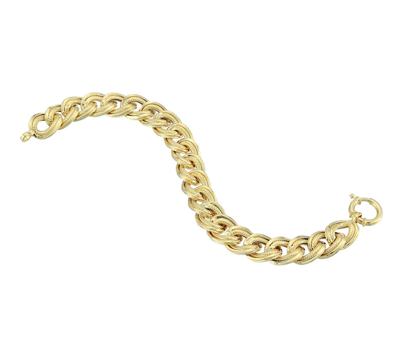 Silver Style Twisted Rope Curb Link Bracelet, S terling — View 4