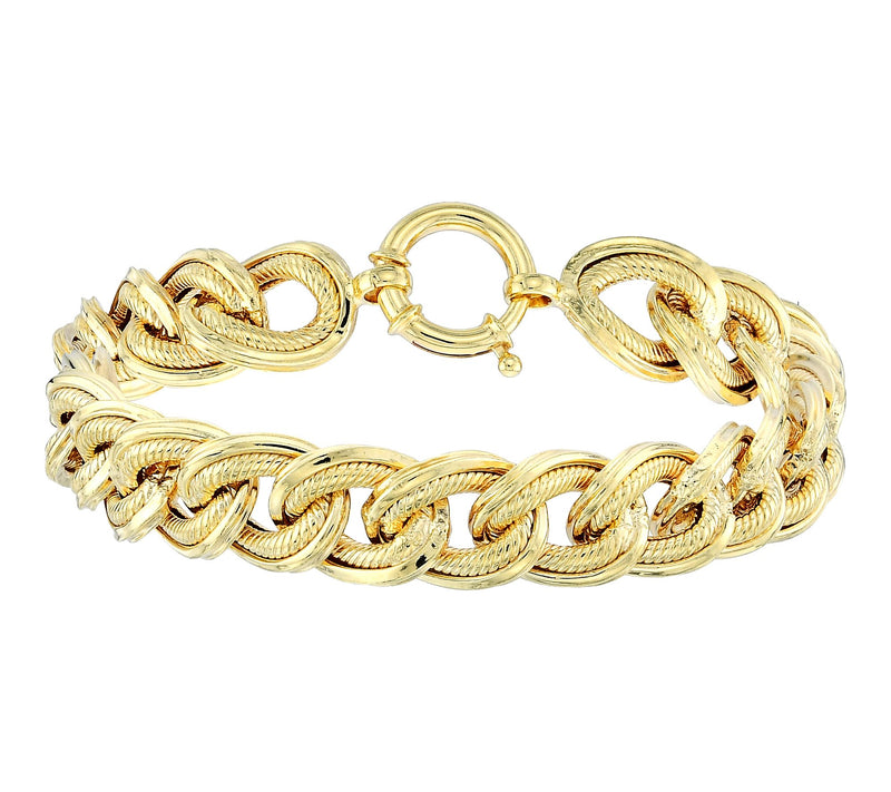 Silver Style Twisted Rope Curb Link Bracelet, S terling — View 8