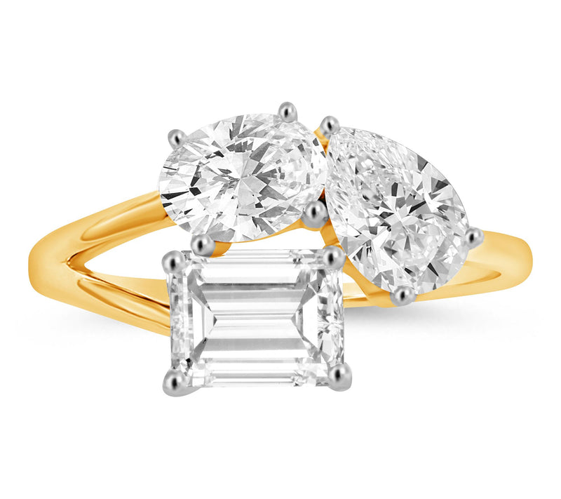 Fire Light 1.75 cttw Lab Grown Diamond Ring, 14K Gold — View 8