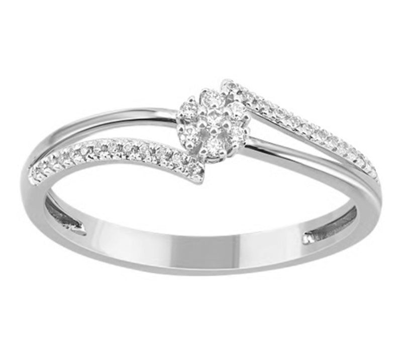 Accents By Affinity Open Band Diamond Ring, Sterling Silver — Main view