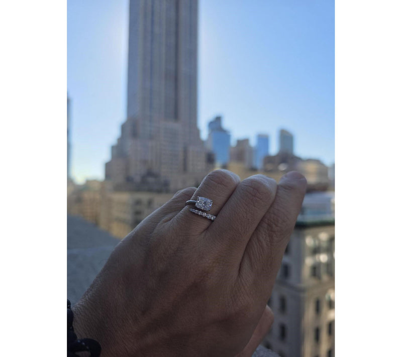 Fire Light 1.90 cttw Lab Grown Diamond Bypass Ring, Sterling — View 2