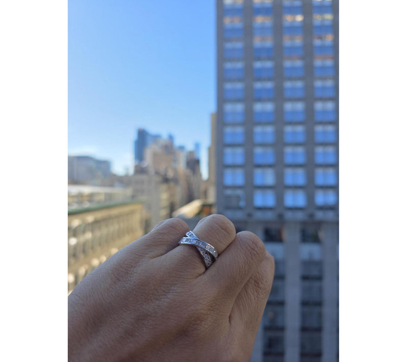 Fire Light 1.70 cttw Lab Grown Diamond Bypass Ring, Sterling — View 2