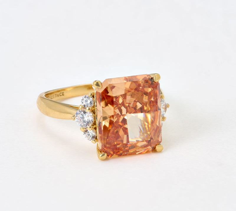 Diamonique Bold Multi-Stone Ring, Sterling Silver — View 6